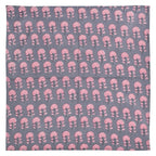 Hand Block Printed Cotton Napkins: Grey & Pink Floral Table Decor