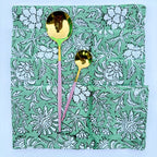 Handmade Olive Green Floral Napkins: Block Printed Cotton Table Decor