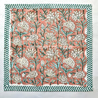 Hand Block Printed Cotton Placemat & Napkin Set: Jaipur Artisan Made