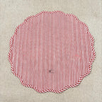 Handcrafted Red Floral Quilted Placemat & Napkin Set: Cotton Dining Decor