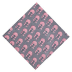 Hand Block Printed Cotton Napkins: Grey & Pink Floral Table Decor
