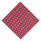 Handmade Red Floral Napkins: 100% Cotton Block Print Table Decor