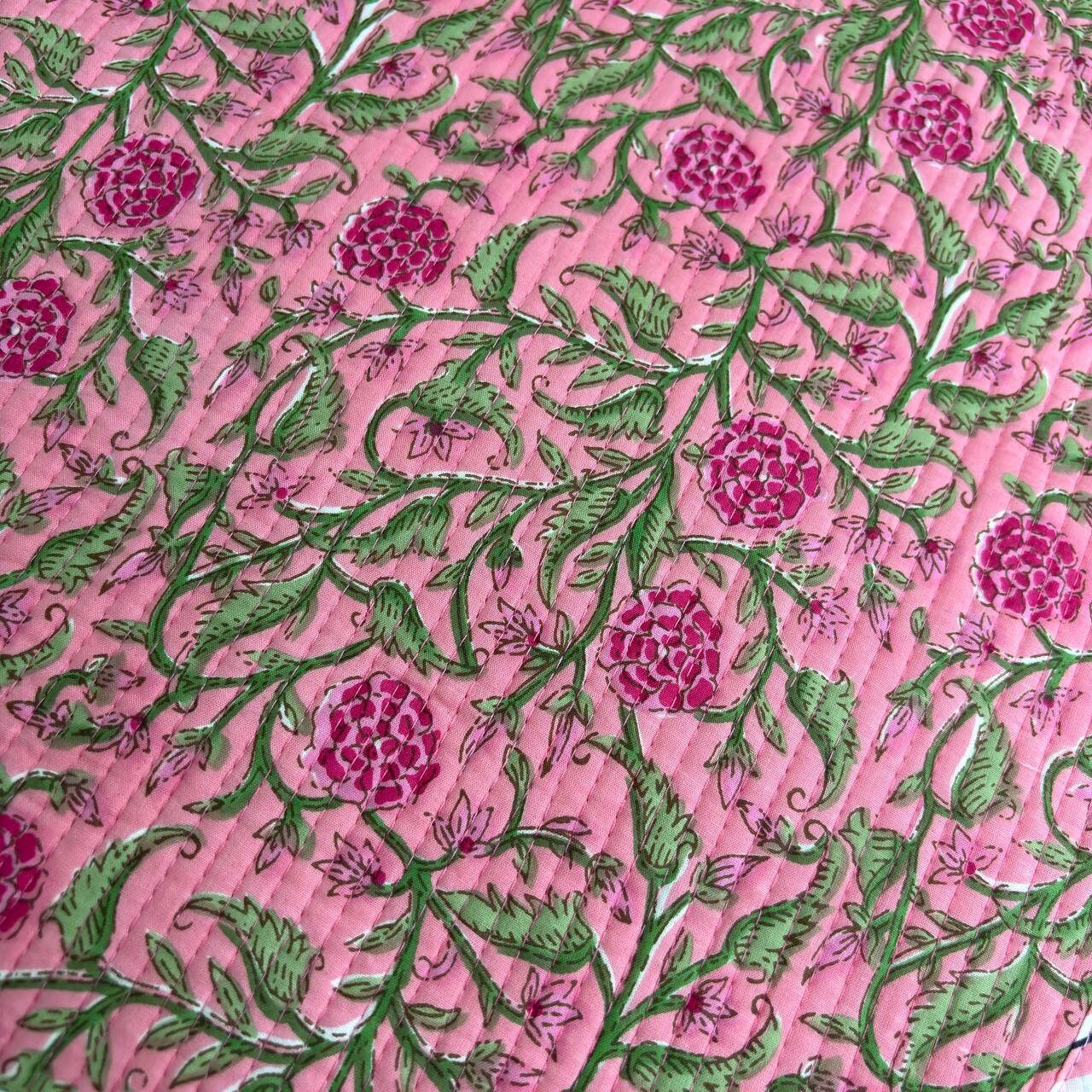 cotton hand block printed mat for dining table | reversible table mat with matching napkins | washable 100% cotton placemats christmas gift