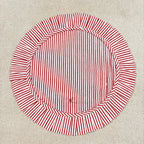 Red Floral Quilted Placemat & Napkin Set: 100% Cotton, Handmade