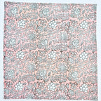 Handmade Salmon Pink Floral Cotton Napkins: Block Printed Table Decor