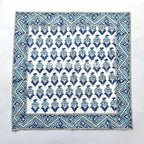 Hand Block Printed Cotton Placemat & Napkin Set: Jaipur Artisan Made