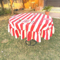 Red Stripe Table Cloth for Round Table hand block printed | christmas gift | wedding table deor