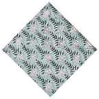 Sage Green Floral Napkins: Hand Block Printed Cotton Cloth