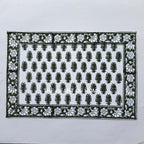 Hand Block Print Placemat & Napkin Set: Jaipur Cotton Table Decor