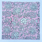Handmade Salmon Pink Floral Cotton Napkins: Block Printed Table Decor