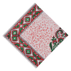 Hand Block Printed Placemats & Napkins: Burgundy Red Floral Cotton Set