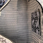 Large Black Cotton Quilted Duffle Bags Block print Gifts Handmade Colorful Travel night Travel Gym Yoga Luggage pocket 18x9x9 inches