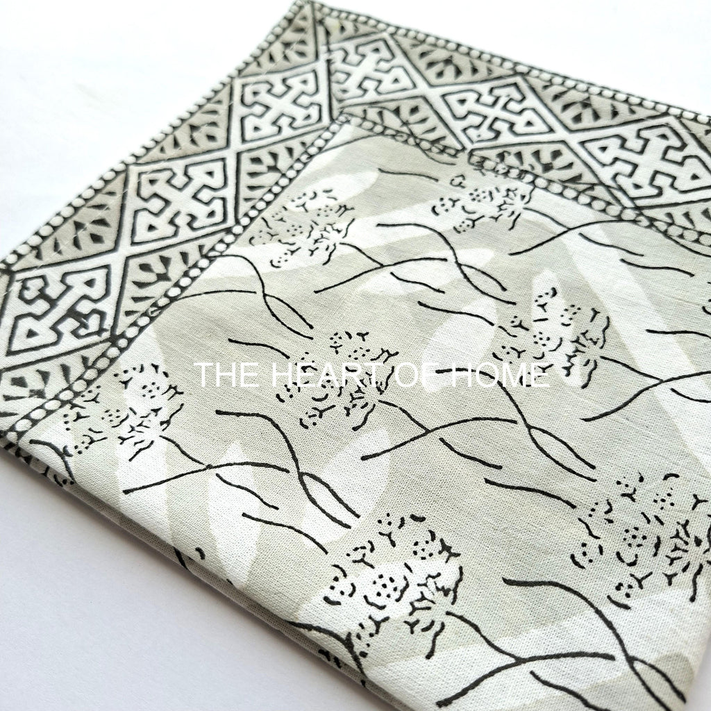 Hand Block Printed Cotton Placemat & Napkin Set - Jaipur Artisan Made