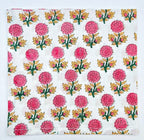 Floral Print Cotton Napkins: Pink Flower Table Decor
