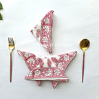 Hand Block Printed Cotton Placemat & Napkin Set: Jaipur Artisan Made