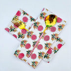 Floral Print Cotton Napkins: Pink Flower Table Decor