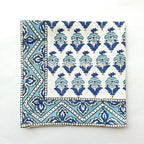Hand Block Printed Cotton Placemat & Napkin Set: Jaipur Artisan Made