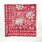 Hand Block Printed Cotton Placemat & Napkin Set: Jaipur Artisan Made