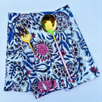Floral Hand Block Printed Cotton Napkins: Indian Artisan Decor