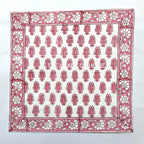 Hand Block Printed Cotton Placemat & Napkin Set: Jaipur Artisan Made