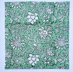 Handmade Olive Green Floral Napkins: Block Printed Cotton Table Decor
