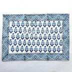 Hand Block Printed Cotton Placemat & Napkin Set: Jaipur Artisan Made