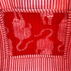 Handmade Red Tiger Cotton Quilted Duffle Bag: Travel Gym Luggage