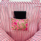 Multicolor Quilted Cotton Tote Bag: Handblock Print, Travel Friendly